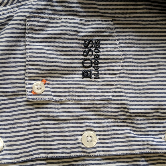 Hugo Boss striped collared button down dress shirt 12 months baby boy - Picture 5 of 7